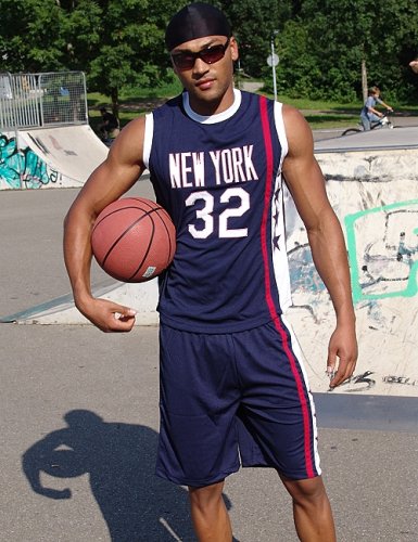 Sport-Set Basketball - Komplett-Set mit Trikot + Short (New York) dunkelblau