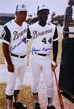 Autographed/Hand Signed 16 X 20 Hank Aaron & Eddie Mathews Atlanta Braves 8x10 Photo