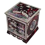 Mother of Pearl Asian Lacquer Women Wooden Jewelry Trinket Keepsake Treasure Gift Girls Jewel Ring Drawer Box Chest Case Organizer with Flower and Crane Design in Red Korean Mulberry Paper 51Jwaat21ZL. SL160 Mother of Pearl Asian Lacquer Women Wooden Jewelry Trinket Keepsake Treasure Gift Girls Jewel Ring Drawer Box Chest Case Organizer with Flower and Crane Design in Red Korean Mulberry Paper