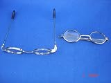 2-1/2" Oval Doll/bear Reading Folding Gold Frame Eyeglass, 6 Pairs/pkg