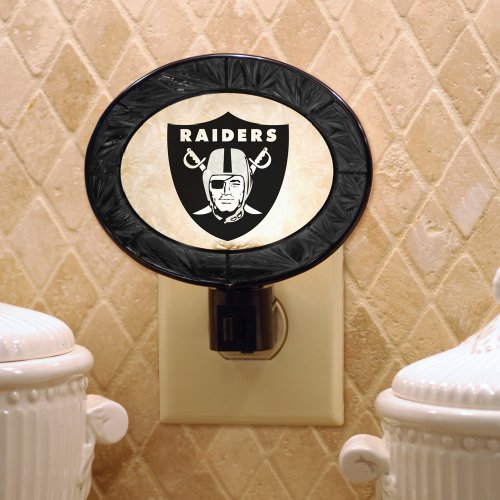 Pack of 3 NFL Oakland Raiders Football Stained Glass Night Lights