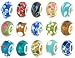50pc Lot Lampwork Murano Glass European Mix Beads - Compatible with Pandora, Chamilia, Troll, Biagi