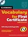 Book Cambridge Vocabulary for First Certificate Edition with answers and Audio CD