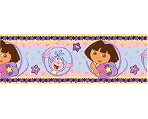 DORA the EXPLORER prepasted WALL PAPER BORDER wallpaper