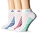 adidas Women's Superlite Stripe Low Cut Socks (3-Pair), White/Shock Blue/Bold Pink/Green Glow, Medium, (Shoe Size 5-10)
