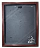 Cleveland Browns Cabinet Style Jersey Display, Mahogany