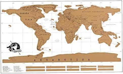 OI Scratch Off World Map Poster Print Wall Decals