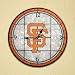 MLB San Francisco Giants Stained Glass Wall Clock