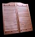 Cafe Doors (Prefit for 32 Finished Opening) Customized with Old World Style Rivets: Saloon Western Style Swinging Wood Bar Door Made of Exotic Hardwood