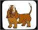 Mouse Pad with hound, standing, dog, wagging, brown
