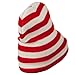 Red White Wide Stripe Cuff Beanie - Red White W29S23F