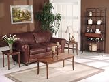 3 Piece Walnut Wood Finish Coffee Table & 2 End Tables Set