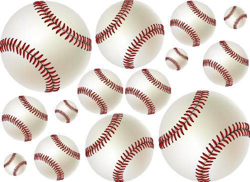 42 Baseball Ball Wall Decor Art Stickers Decals VinylsB004RT0I16