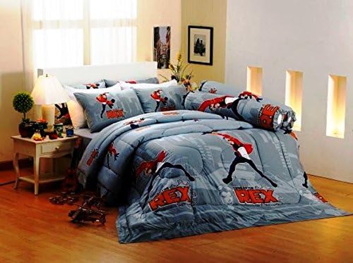 REX Cartoon Ultra Soft Bed Fitted Sheet Set ; 5 Pieces Set : 1 Bed Fitted Sheet, 2 Standard Pillow Case and 2 Standard Bolster Case (King, PK024)