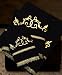 Florenca Collection (Black, Embroidered in Gold) Towels-Set, Luxury European Guest-Towel, Hand-Towel, Bath-Sheet, 3-pc