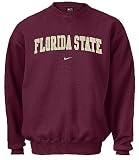 Florida State Seminoles Garnet College Embroidered Crewneck Sweatshirt By Nike Team Sports