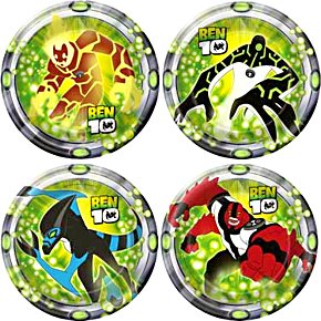 Ben 10 Party Cake Plates (Approx 7") - Pack of 8