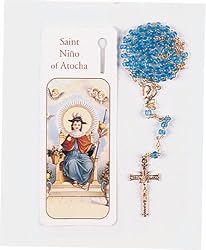 Bookmark Rosary - Nino Atocha - Bookmark and Full 14" Rosary - Exclusively from the Studios of Cromo NB (Milano, Italy)