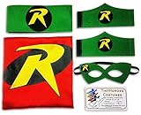 MyTinyHeroes Children's Superhero Costume - 5 Pc Set - Robin