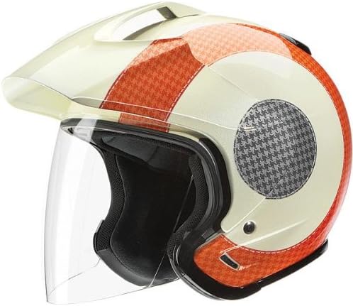 Z1R Royale Air Adult Ace Transit Touring Motorcycle Helmet - White/Orange/Gray / X-Small