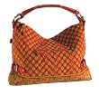 Maggi B French Country Red Mosaic Quilted Large Hobo Tote Bag