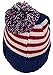 Best Winter Hats Adult American/Americana Flag Cuffed Knit Beanie W/Pom Pom (One Size)