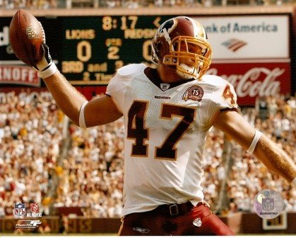 Chris Cooley Redskins Spiking Football 8x10 Photo