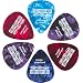 Ice Pix Stix Mini Suction Celluloid Guitar Picks Assorted Colors 6-Pack .46MM