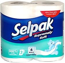 Selpak Toilet Paper Bathroom Tissue Roll - 3Ply (4 Rolls/Pack)