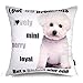 Phantoscope Dog Series Cotton Decorative Throw Pillow Case Cushion Cover Bichon Frise 18 