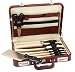 9 Piece chefs knife set in leather case