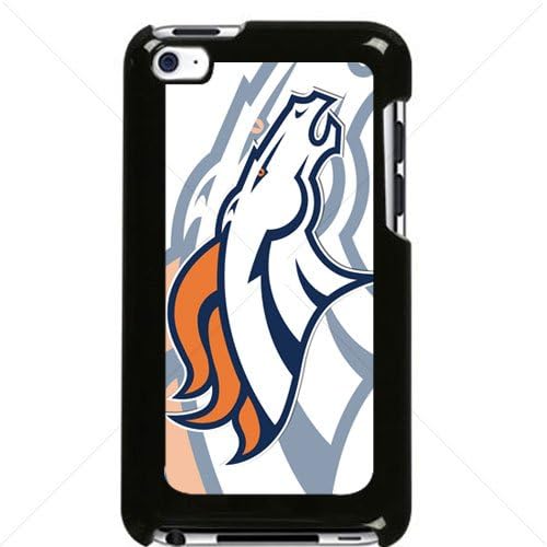 NFL American football Denver Broncos Apple iPod Touch iTouch 4th Generation Hard Plastic Black or White cases (Black)