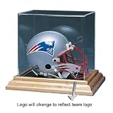 Carolina Panthers NFL Mini Helmet Display Case (Wood Base)