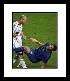 2006 Italy and France Framed 8x10 Photograph World Cup Champion Zinedine Zidane Headbutting Marco Materazzi