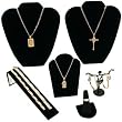 Black Velvet Jewelry Display 6Pc Starter Set Bonus