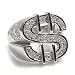 Sterling Silver Men's Rings with Clear Cubic Zirconia - Sizes: 8-11