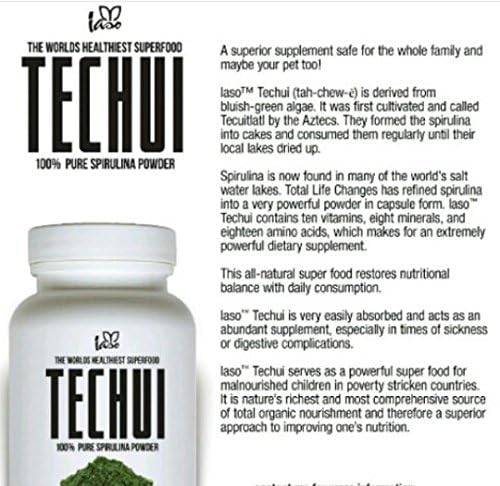 Iaso Techui 500 mg Spirulina 100%