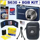 Nikon Coolpix S630 12MP Digital Camera (Midnight Blue) + 8GB Accessory Kit 51JxkN8nHcL. SL160 Nikon Coolpix S630 12MP Digital Camera (Midnight Blue) + 8GB Accessory Kit