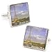 Eiffel Tower Skyline French Stamp Cufflinks-CLI-PB-9489-SL-3