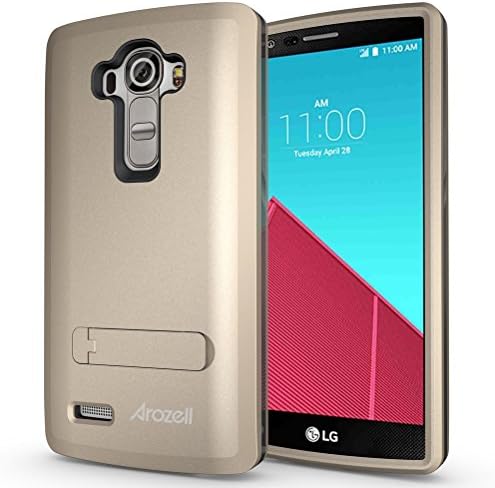 Arozell LG G4 Case - Dual-Layer Magic Armor with Kickstand for Maximum Protection of LG G4 - Champagne