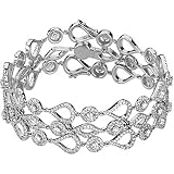 14K White Gold Diamond Bracelet - 6.50 Ct.