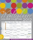 Produkt-Bild: Multiplaner - Colour your time Familienplaner 2012. 8 Spalten. Mit Datumsschieber