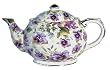 Teapot 4 Cup Capacity Decorated in Overall Pansy Chintz Decor
