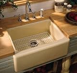 Kohler K-6573-5U-NY Alcott Apron-Front, Undercounter Kitchen Sink with Five-Hole Oversized Faucet Drilling, Dune
