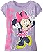 Disney Girls' Minnie Pink Polka Dot Cap-Sleeve Bubble T-Shirt