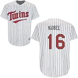 MLB Men's Minnesota Twins Jason Kubel White/Navy Home Short Sleeve 6 Button Synthetic Replica Baseball Jersey Big & Tall Spring 2012  (White/Navy, XXXX-Large)