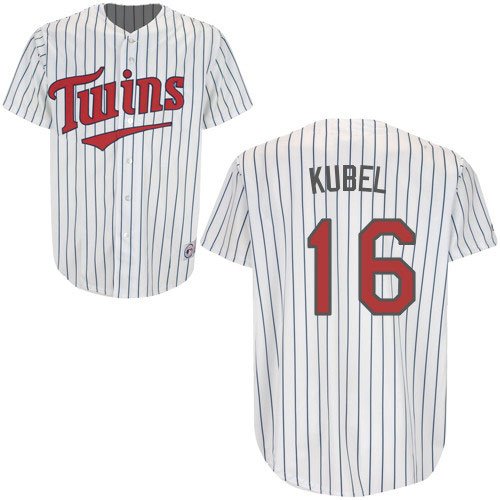 MLB Men's Minnesota Twins Jason Kubel White/Navy Home Short Sleeve 6 Button Synthetic Replica Baseball Jersey Big & Tall Spring 2012  (White/Navy, XXXX-Large)