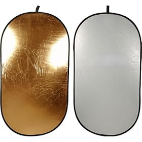 Impact Collapsible Oval Reflector Disc - Gold/Silver - 41x74