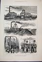 1877 Blantyre Colliery Explosion Glasgow Old Print