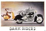 Alex-Dark Riders by Unknown Framed with Black Decor Wood Frame 1.25 inch width, 3/4 inch depth